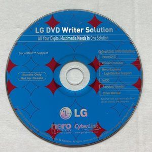 LG DVD Writer Solution CD Nero Express Power DVD Acrobat Reader Power Producer